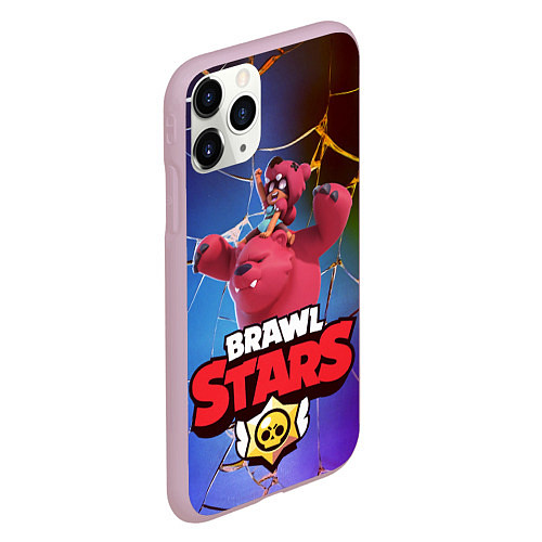 Чехол iPhone 11 Pro матовый Brawl Stars - Nita / 3D-Розовый – фото 2