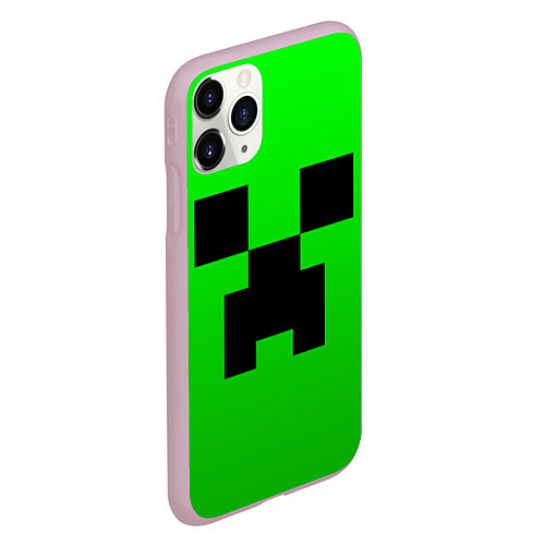 Чехол iPhone 11 Pro матовый MINECRAFT / 3D-Розовый – фото 2