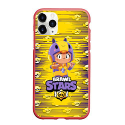 Чехол iPhone 11 Pro матовый BRAWL STARS BEA, цвет: 3D-красный