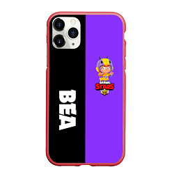 Чехол iPhone 11 Pro матовый BRAWL STARS BEA, цвет: 3D-красный