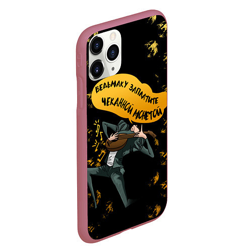 Чехол iPhone 11 Pro матовый Ведьмак Сериал / 3D-Малиновый – фото 2