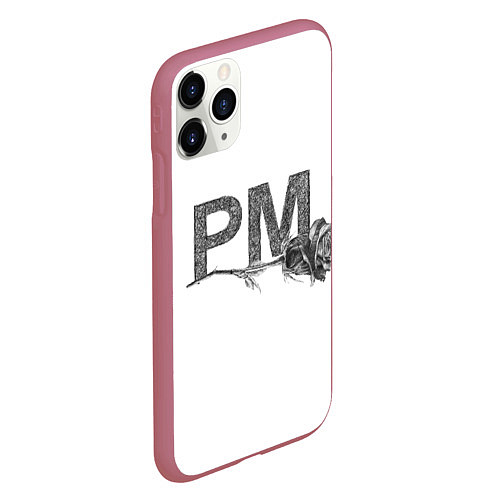 Чехол iPhone 11 Pro матовый Payton Moormeier / 3D-Малиновый – фото 2