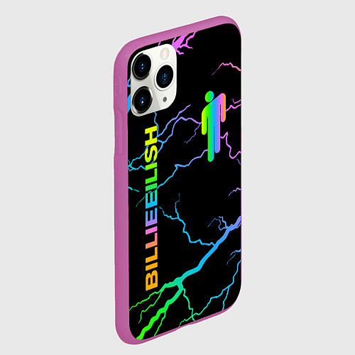 Чехол iPhone 11 Pro матовый BILLIE EILISH / 3D-Фиолетовый – фото 2