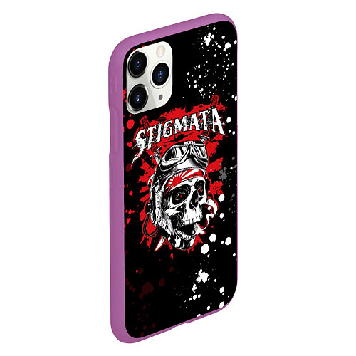 Чехол iPhone 11 Pro матовый Stigmata / 3D-Фиолетовый – фото 2