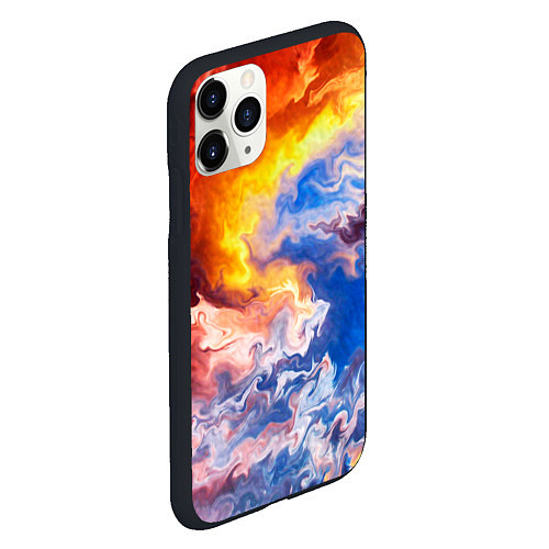 Чехол iPhone 11 Pro матовый Краски / 3D-Черный – фото 2