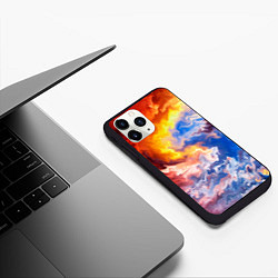 Чехол iPhone 11 Pro матовый Краски, цвет: 3D-черный — фото 2