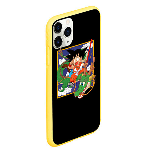 Чехол iPhone 11 Pro матовый Dragon Ball / 3D-Желтый – фото 2