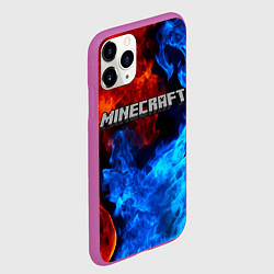 Чехол iPhone 11 Pro матовый MINECRAFT, цвет: 3D-фиолетовый — фото 2