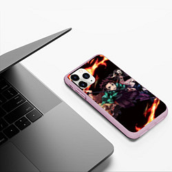 Чехол iPhone 11 Pro матовый KIMETSU NO YAIBA, цвет: 3D-розовый — фото 2