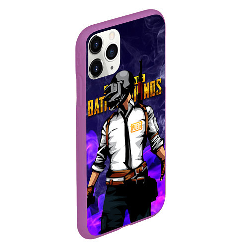 Чехол iPhone 11 Pro матовый PUBG / 3D-Фиолетовый – фото 2