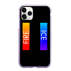 Чехол iPhone 11 Pro матовый FIRE ICE, цвет: 3D-светло-сиреневый