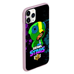 Чехол iPhone 11 Pro матовый Brawl Stars LEON, цвет: 3D-розовый — фото 2