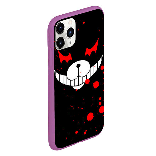 Чехол iPhone 11 Pro матовый MONOKUMA / 3D-Фиолетовый – фото 2