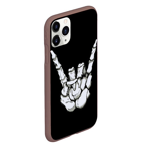 Чехол iPhone 11 Pro матовый Rock / 3D-Коричневый – фото 2