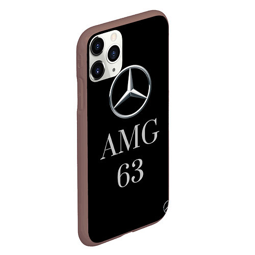 Чехол iPhone 11 Pro матовый Mersedes AMG 63 / 3D-Коричневый – фото 2