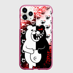 Чехол iPhone 11 Pro матовый MONOKUMA, цвет: 3D-малиновый