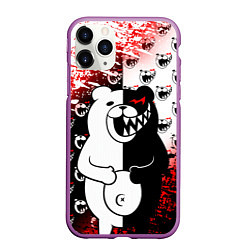 Чехол iPhone 11 Pro матовый MONOKUMA, цвет: 3D-фиолетовый