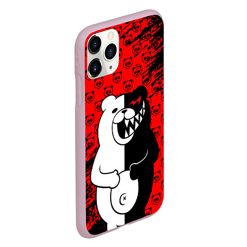 Чехол iPhone 11 Pro матовый MONOKUMA / 3D-Розовый – фото 2