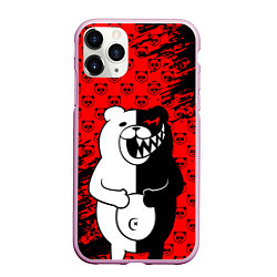 Чехол iPhone 11 Pro матовый MONOKUMA, цвет: 3D-розовый