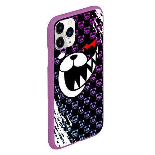 Чехол iPhone 11 Pro матовый MONOKUMA / 3D-Фиолетовый – фото 2