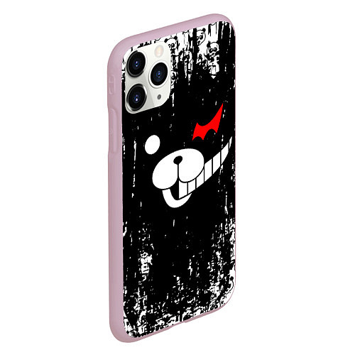 Чехол iPhone 11 Pro матовый MONOKUMA / 3D-Розовый – фото 2