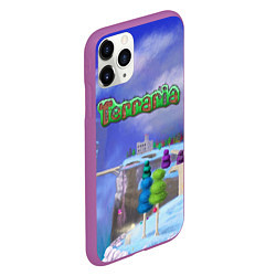 Чехол iPhone 11 Pro матовый Terraria, цвет: 3D-фиолетовый — фото 2