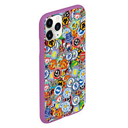 Чехол iPhone 11 Pro матовый Английская Премьер Лига, цвет: 3D-фиолетовый — фото 2