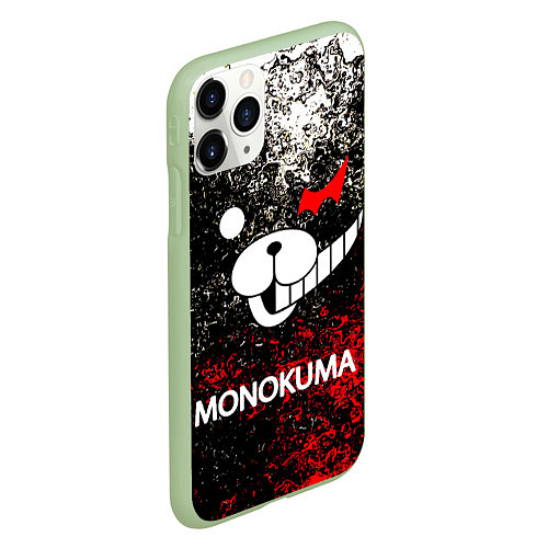 Чехол iPhone 11 Pro матовый MONOKUMA / 3D-Салатовый – фото 2