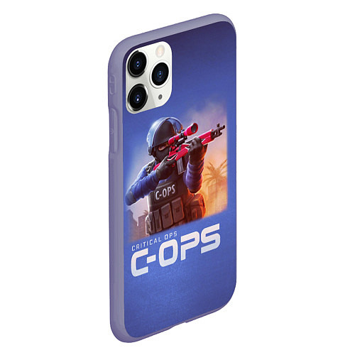 Чехол iPhone 11 Pro матовый Critical Ops / 3D-Серый – фото 2