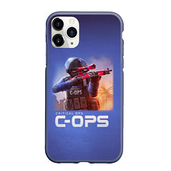 Чехол iPhone 11 Pro матовый Critical Ops, цвет: 3D-серый
