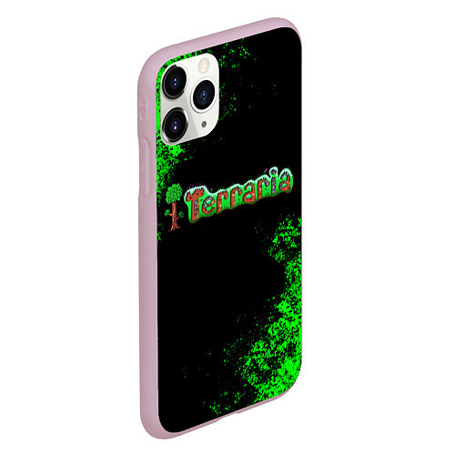 Чехол iPhone 11 Pro матовый Terraria / 3D-Розовый – фото 2