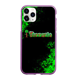 Чехол iPhone 11 Pro матовый Terraria, цвет: 3D-фиолетовый