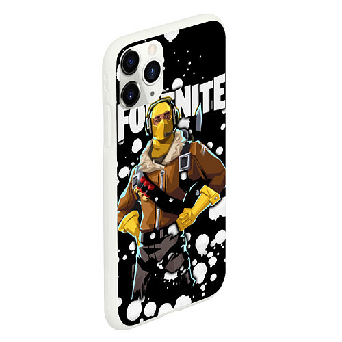 Чехол iPhone 11 Pro матовый Fortnite / 3D-Белый – фото 2