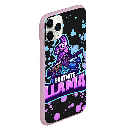 Чехол iPhone 11 Pro матовый Fortnite LLAMA / 3D-Розовый – фото 2