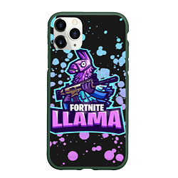 Чехол iPhone 11 Pro матовый Fortnite LLAMA, цвет: 3D-темно-зеленый