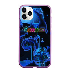 Чехол iPhone 11 Pro матовый Terraria, цвет: 3D-фиолетовый