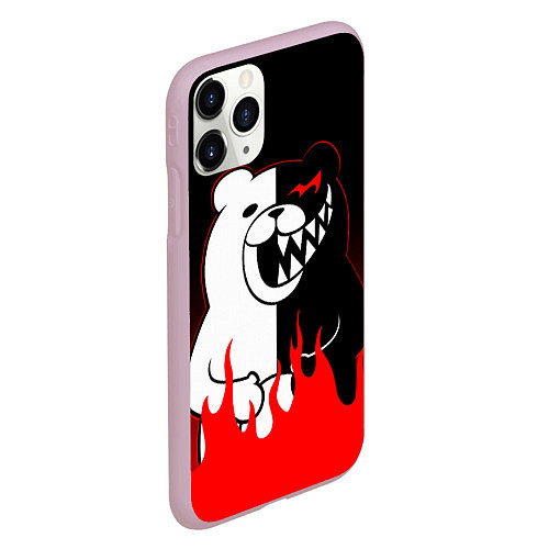 Чехол iPhone 11 Pro матовый MONOKUMA / 3D-Розовый – фото 2