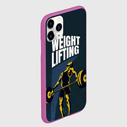 Чехол iPhone 11 Pro матовый Wheight lifting, цвет: 3D-фиолетовый — фото 2