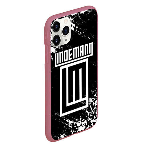 Чехол iPhone 11 Pro матовый LINDEMANN / 3D-Малиновый – фото 2