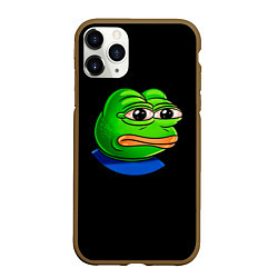 Чехол iPhone 11 Pro матовый Frog, цвет: 3D-коричневый