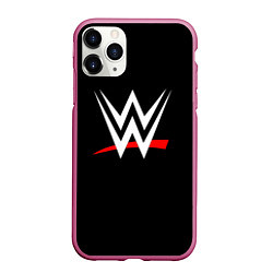 Чехол iPhone 11 Pro матовый WWE, цвет: 3D-малиновый