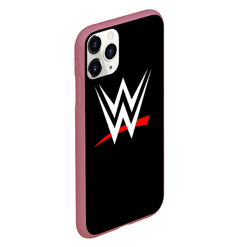 Чехол iPhone 11 Pro матовый WWE / 3D-Малиновый – фото 2