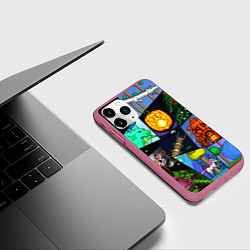 Чехол iPhone 11 Pro матовый Terraria allpic, цвет: 3D-малиновый — фото 2
