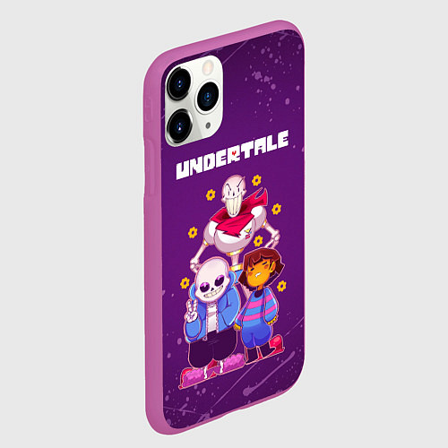 Чехол iPhone 11 Pro матовый UNDERTALE / 3D-Фиолетовый – фото 2
