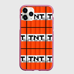Чехол iPhone 11 Pro матовый Minecraft-Динамит, цвет: 3D-малиновый