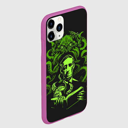 Чехол iPhone 11 Pro матовый Cthulhu / 3D-Фиолетовый – фото 2