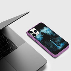 Чехол iPhone 11 Pro матовый Ктулху, цвет: 3D-фиолетовый — фото 2
