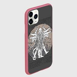 Чехол iPhone 11 Pro матовый Cthulhu, цвет: 3D-малиновый — фото 2