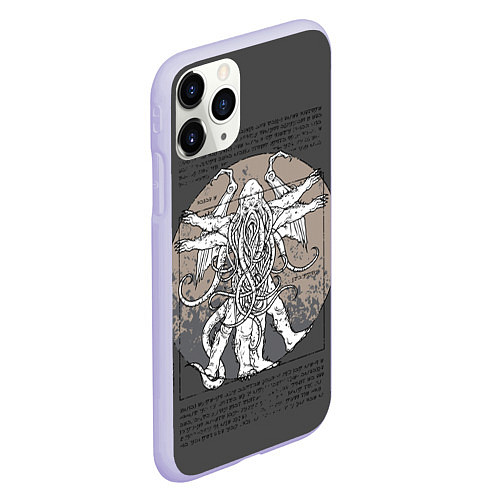 Чехол iPhone 11 Pro матовый Cthulhu / 3D-Светло-сиреневый – фото 2