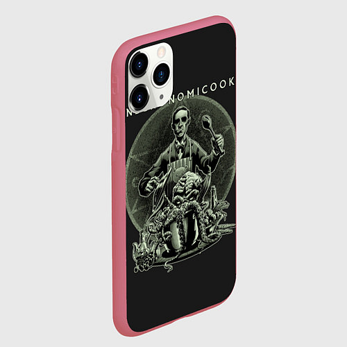 Чехол iPhone 11 Pro матовый Cthulhu / 3D-Малиновый – фото 2